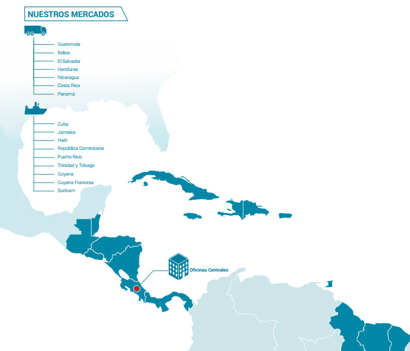 Full view of the countries in which we operate.